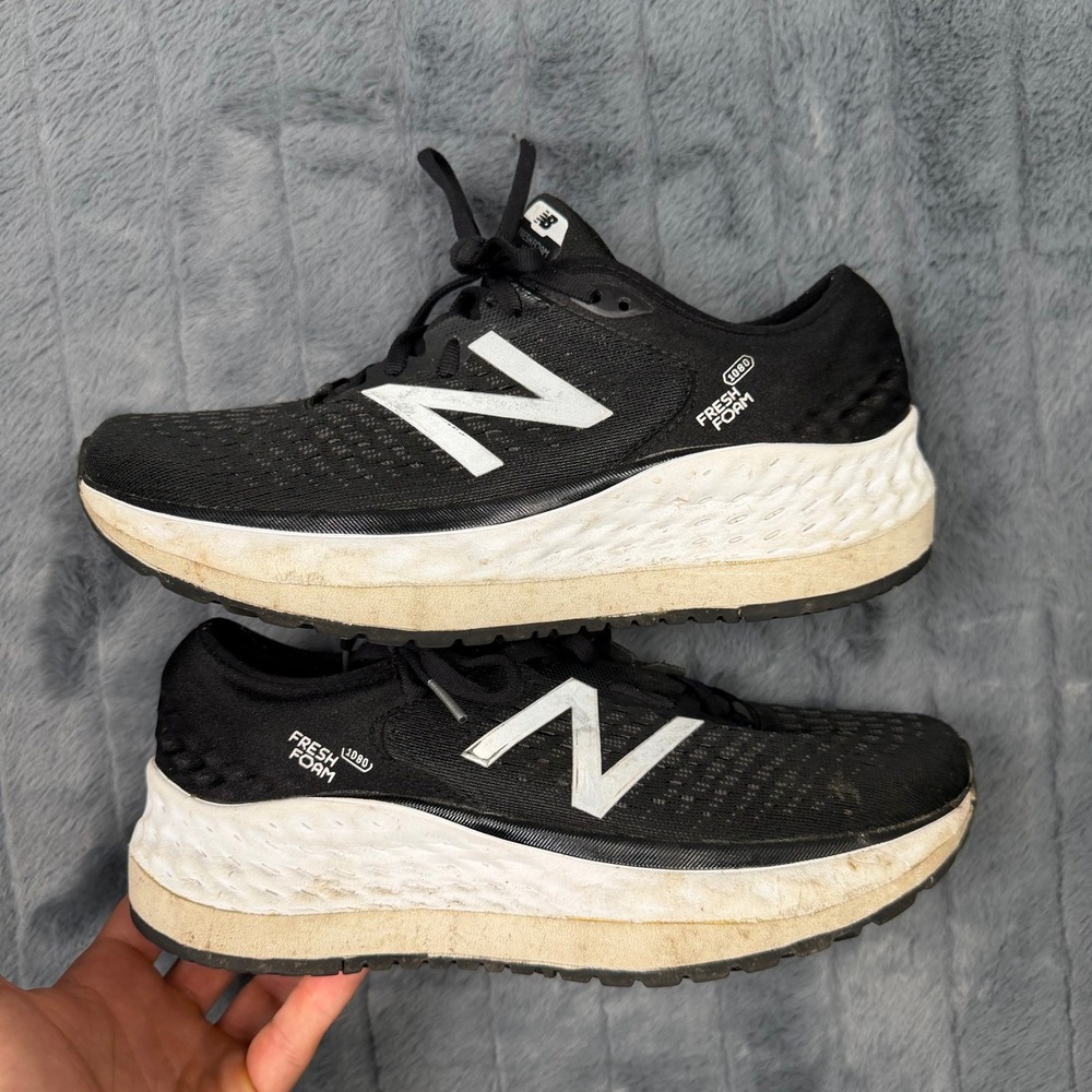New Balance Fresh Foam 1080v9 Womens 9.5 D Wide Running Shoes Black W1080BK9